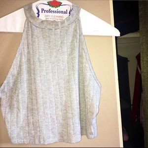 Super cute grey halter tank top